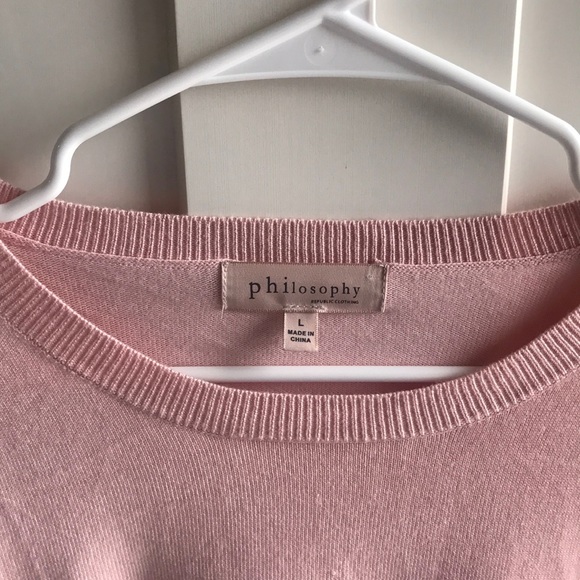 Philosophy pink sweater very cute - Picture 1 of 6